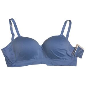 NWT Underoutfit Style 467 Wireless Bra 2XL Blue | Everyday Support + Extender